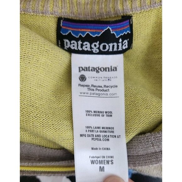 Patagonia Merino Wool Quarter Zip Pullover Sweater Women Size M - Picture 4 of 4